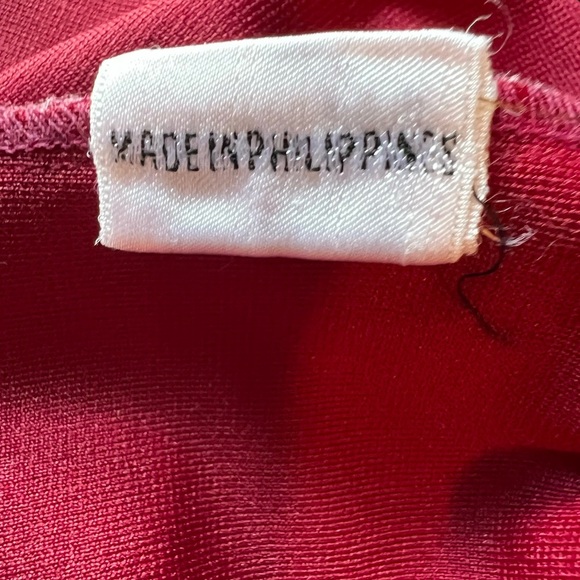 Vintage Elegant Red Wide Leg Trousers with White Embroidery - Picture 3 of 14